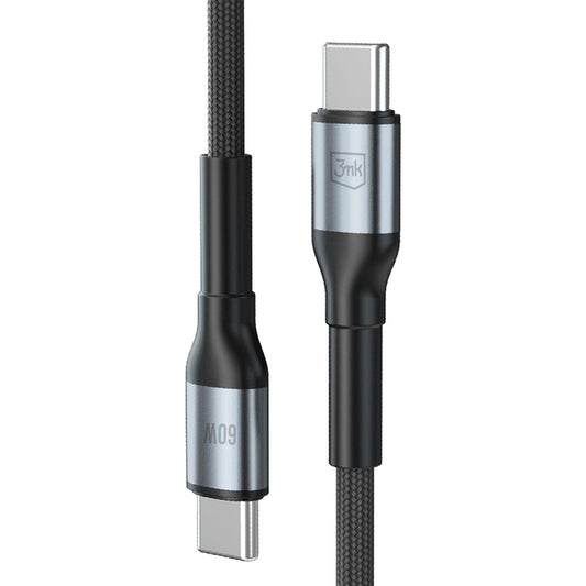 USB-C Data and Charging Cable - USB-C 3MK Hyper N, 60W, 2m, Black