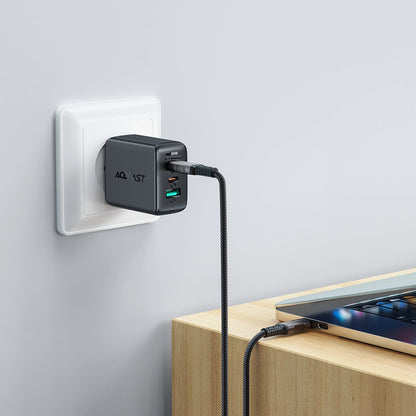 USB-C - USB-C Acefast C1-09 adat- és töltőkábel, 240W, 1m, szürke