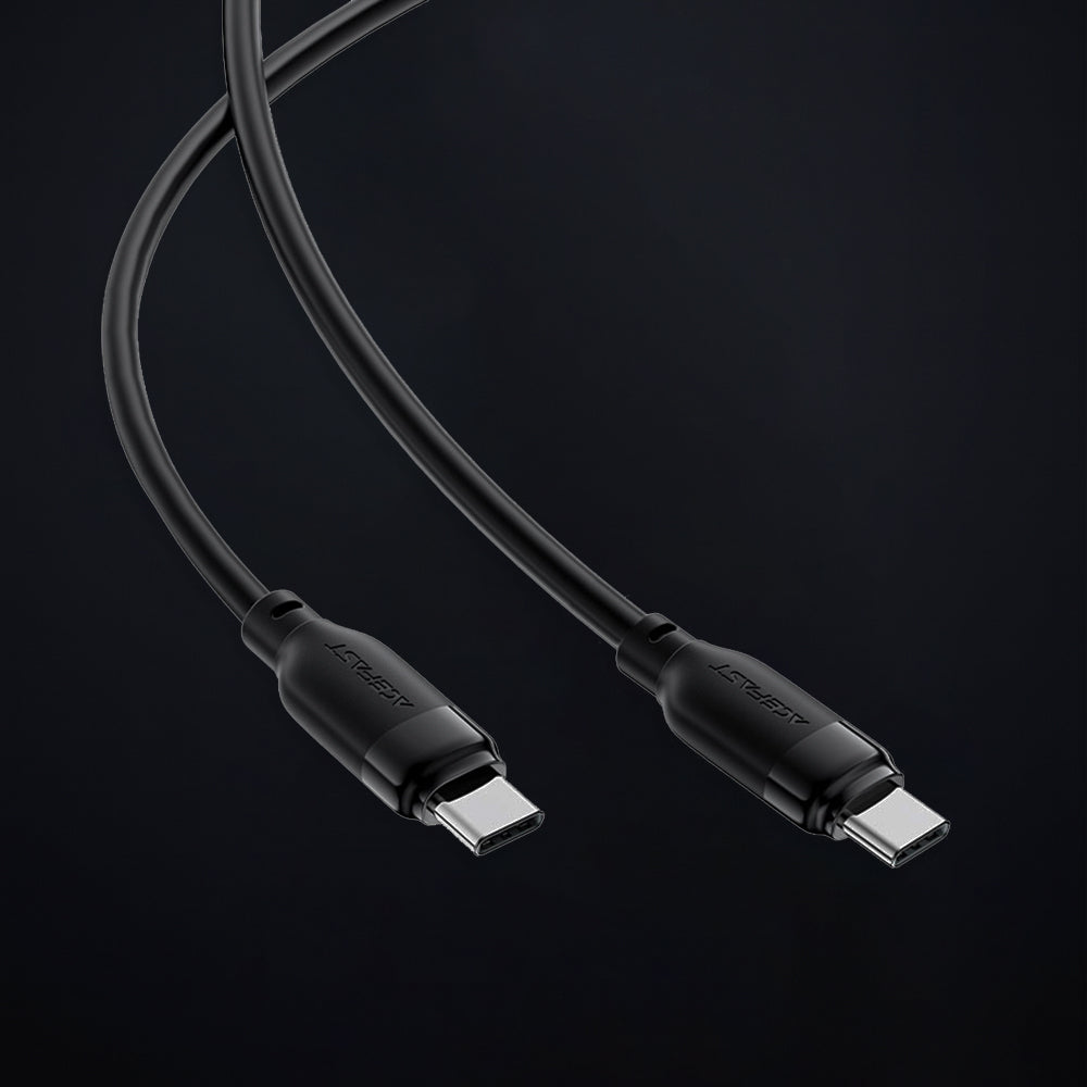 USB-C - USB-C Acefast C16-03 adat- és töltőkábel, 60W, 1.2m, Fekete