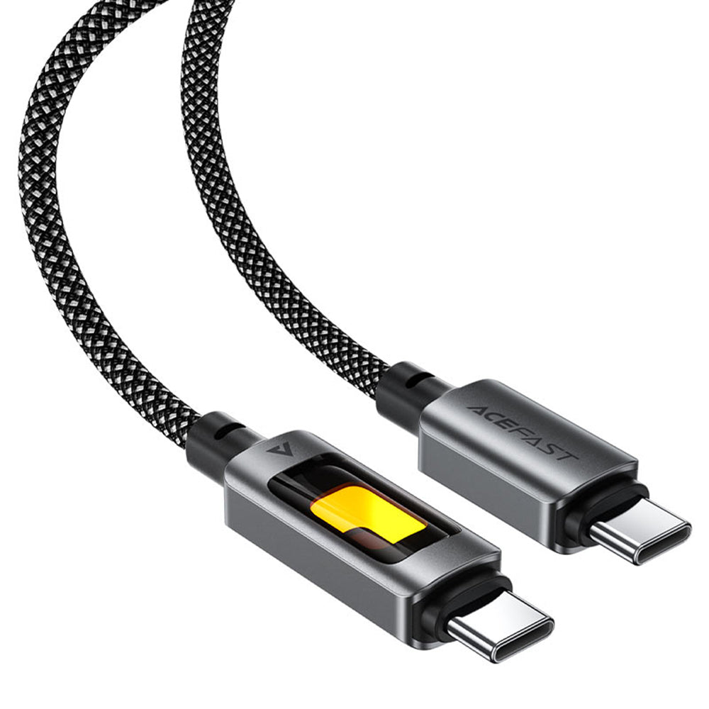 USB-C - USB-C adat- és töltőkábel Acefast C21-03, 60W, 1.2m, Fekete