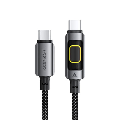 USB-C - USB-C adat- és töltőkábel Acefast C21-03, 60W, 1.2m, Fekete