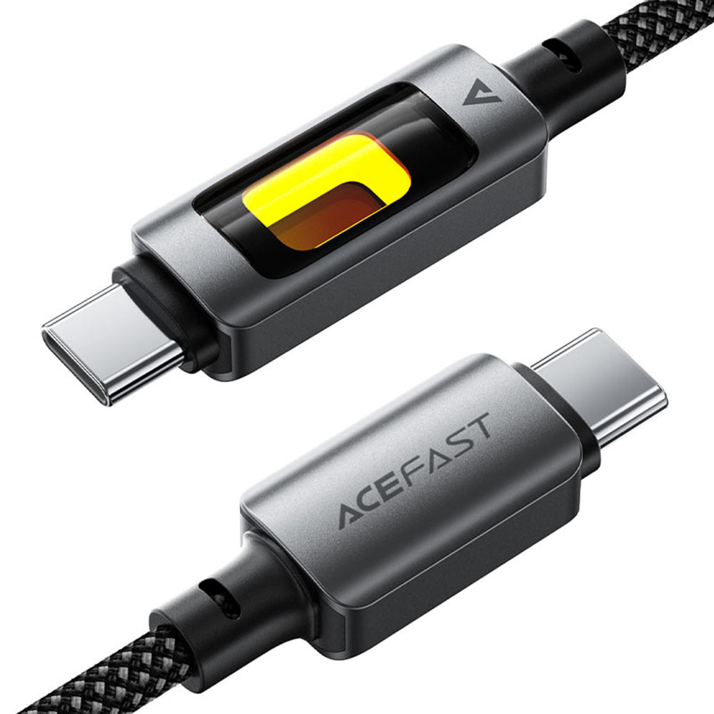 USB-C - USB-C adat- és töltőkábel Acefast C21-03, 60W, 1.2m, Fekete