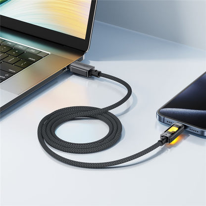 USB-C - USB-C adat- és töltőkábel Acefast C21-03, 60W, 1.2m, Fekete