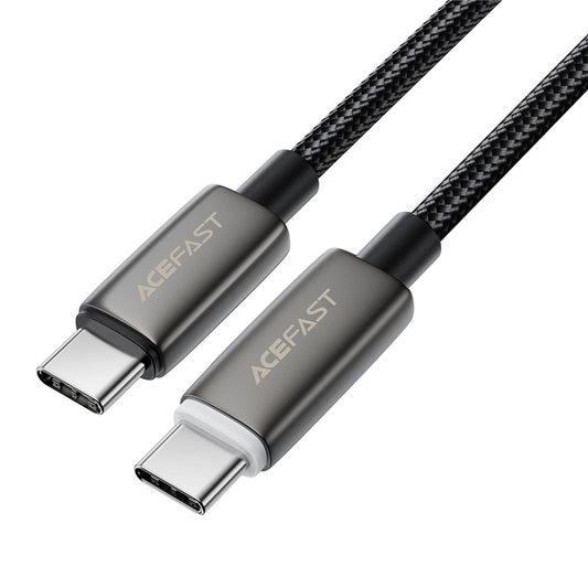 USB-C - USB-C Acefast C23-03 adat- és töltőkábel, 60W, 1.2m, Fekete