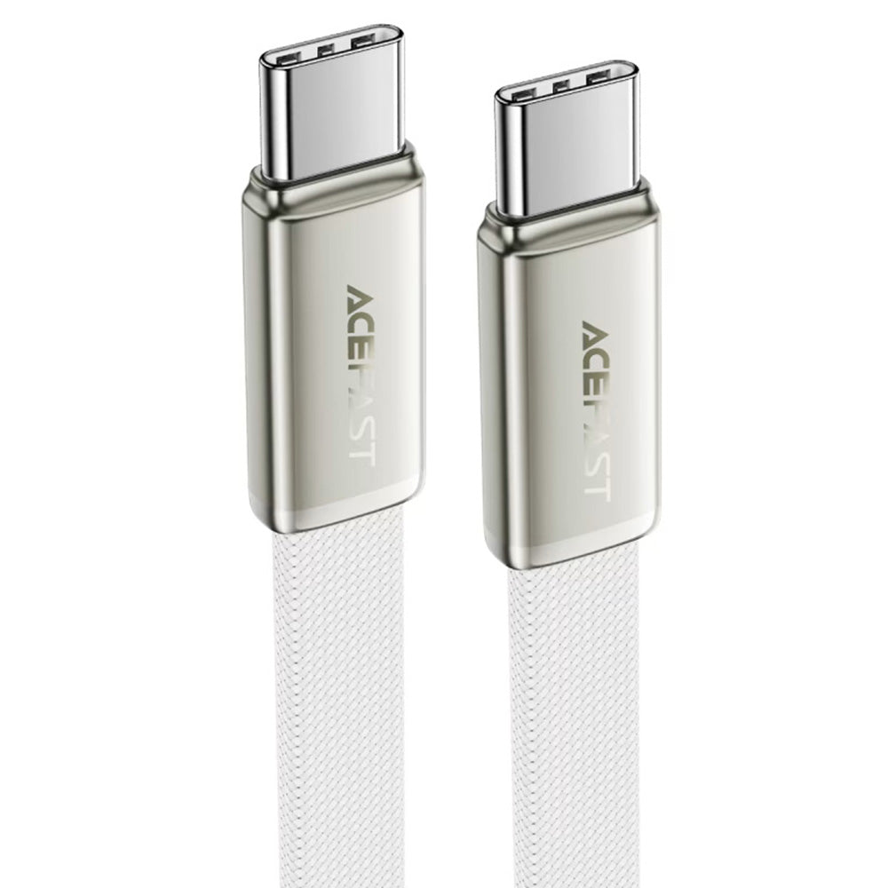 USB-C - USB-C Acefast C24-03 adat- és töltőkábel, 60W, 1.2m, Fehér