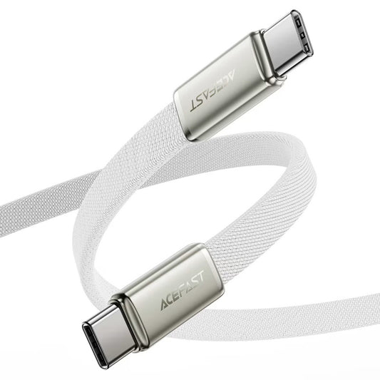 USB-C - USB-C Acefast C24-03 adat- és töltőkábel, 60W, 1.2m, Fehér