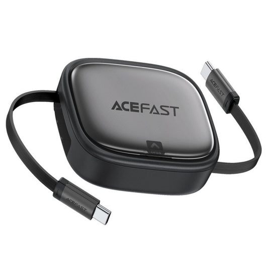 USB-C - USB-C Acefast Travel J3 adat- és töltőkábel, 60W, 0.95m, Fekete