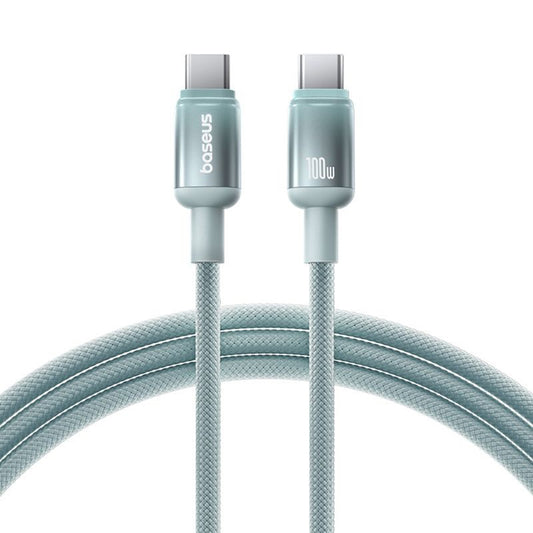 Baseus Discolor USB-C to USB-C Data and Charging Cable, 100W, 1m, Blue Green E0420702