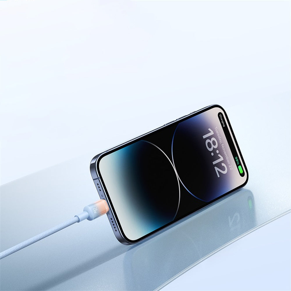 Baseus Discolor USB-C to USB-C Data and Charging Cable, 100W, 1m, Blue Green E0420702