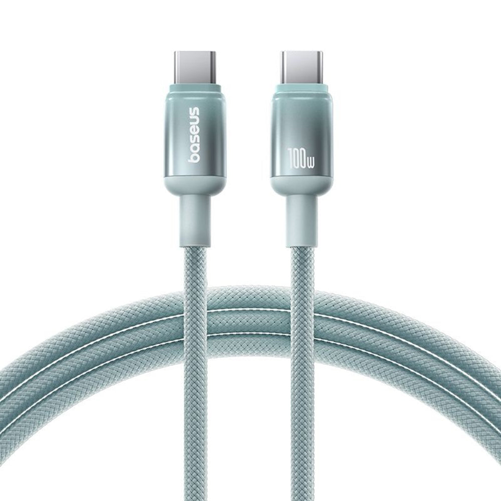 USB-C - USB-C Baseus Discolor adat- és töltőkábel, 100W, 2m, Kék-Zöld E0420703