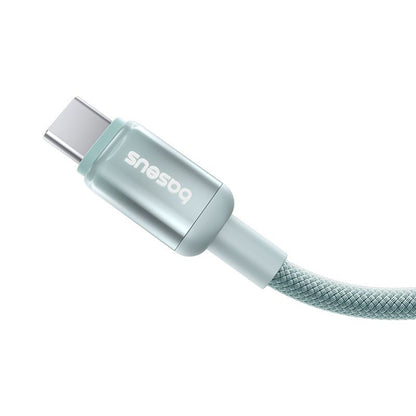 USB-C - USB-C Baseus Discolor adat- és töltőkábel, 100W, 2m, Kék-Zöld E0420703