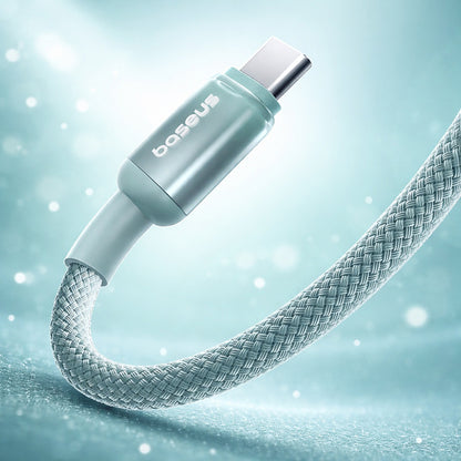 USB-C - USB-C Baseus Discolor adat- és töltőkábel, 100W, 2m, Kék-Zöld E0420703