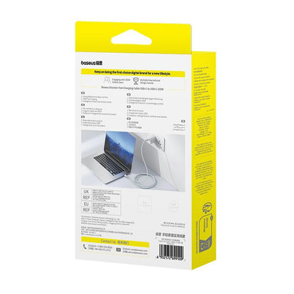 USB-C - USB-C Baseus Discolor adat- és töltőkábel, 100W, 2m, Kék-Zöld E0420703