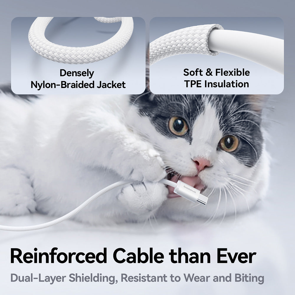 USB-C - USB-C Baseus Dynamic 4 adat- és töltőkábel, 100W, 1m, Fekete P10381400111-00