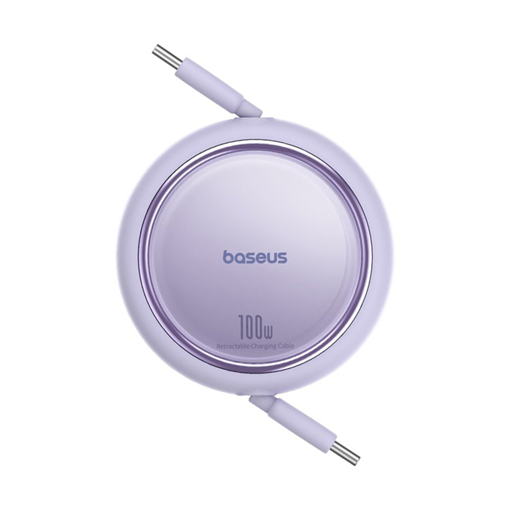 USB-C - USB-C Baseus Free2Draw Mini Retractable adat- és töltőkábel, 100W, 1m, Lila P10364500511-00