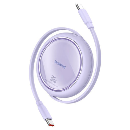 USB-C - USB-C Baseus Free2Draw Mini Retractable adat- és töltőkábel, 100W, 1m, Lila P10364500511-00