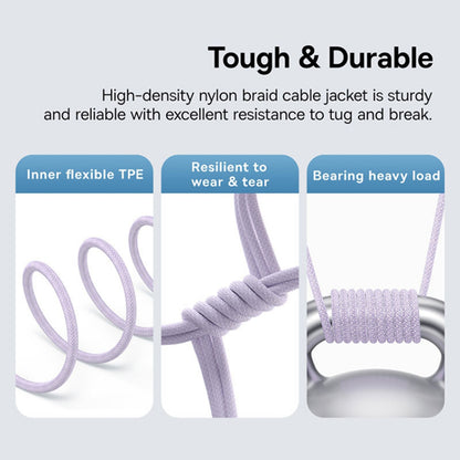 USB-C - USB-C Baseus Gem adat- és töltőkábel, 100W, 1m, Lila P10373000511-00