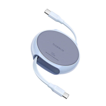 USB-C - USB-C Baseus Pathfinder Retractable adat- és töltőkábel, 100W, 1m, kék P10368400311-00