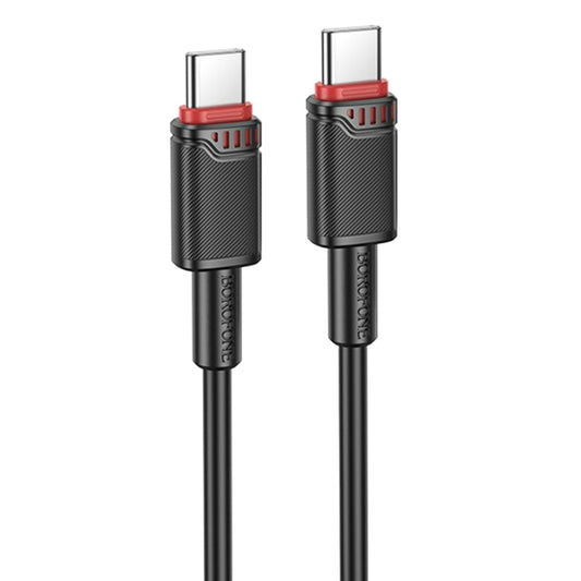 USB-C - USB-C Borofone BX110 Beneficio adat- és töltőkábel, 60W, 1m, Fekete