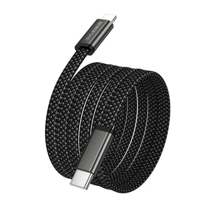 USB-C adat- és töltőkábel - USB-C Borofone BX124 Peace, 30W, 1m, fekete