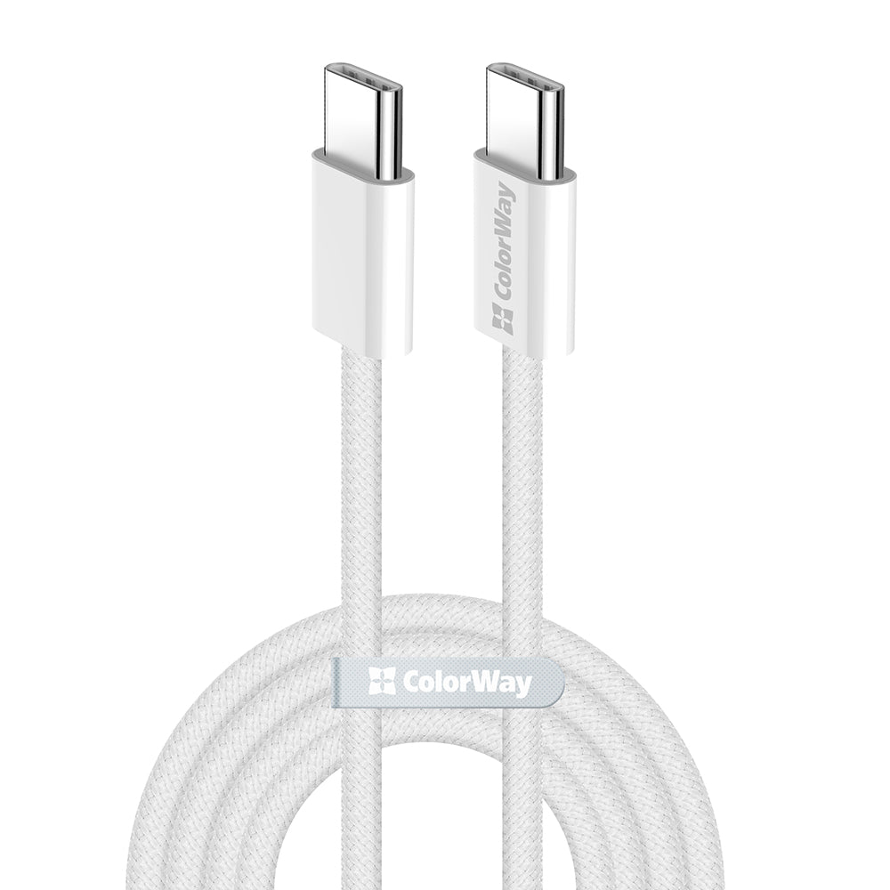 USB-C adat- és töltőkábel - USB-C ColorWay CW-CBPDCC061, 60W, 1m, Szürke