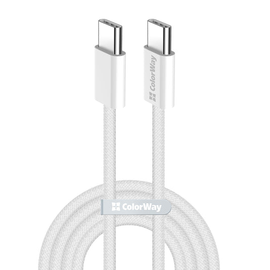 USB-C adat- és töltőkábel - USB-C ColorWay CW-CBPDCC061, 60W, 1m, Szürke