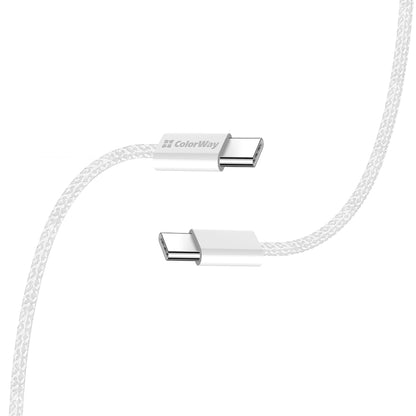 USB-C adat- és töltőkábel - USB-C ColorWay CW-CBPDCC061, 60W, 1m, Szürke