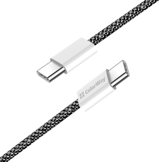USB-C adat- és töltőkábel - USB-C ColorWay CW-CBPDCC061, 60W, 1m, Fekete