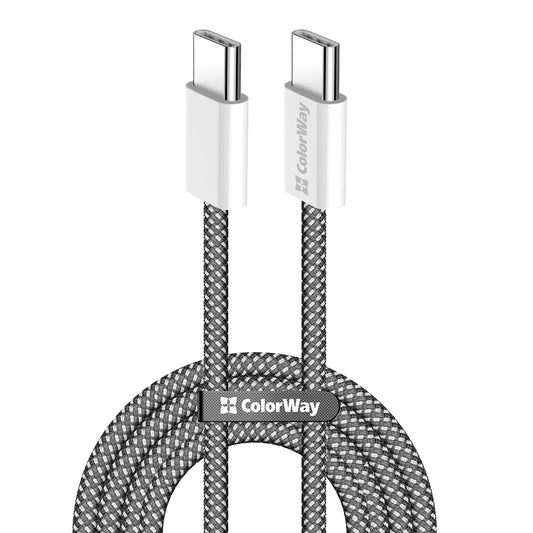 USB-C adat- és töltőkábel - USB-C ColorWay CW-CBPDCC061, 60W, 1m, Fekete