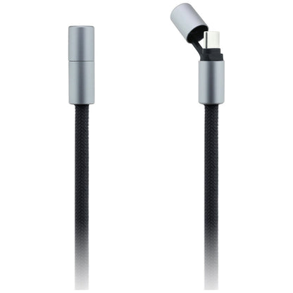 USB-C - USB-C adat- és töltőkábel Karl Lagerfeld Ikonik Charm, 100W, 1,5m, Fekete