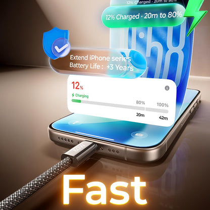 USB-C - USB-C Lisen adat- és töltőkábel, 60W, 5 darabos készlet (2 x 1m, 2 x 2m, 1 x 3m), Fekete YL0123070010