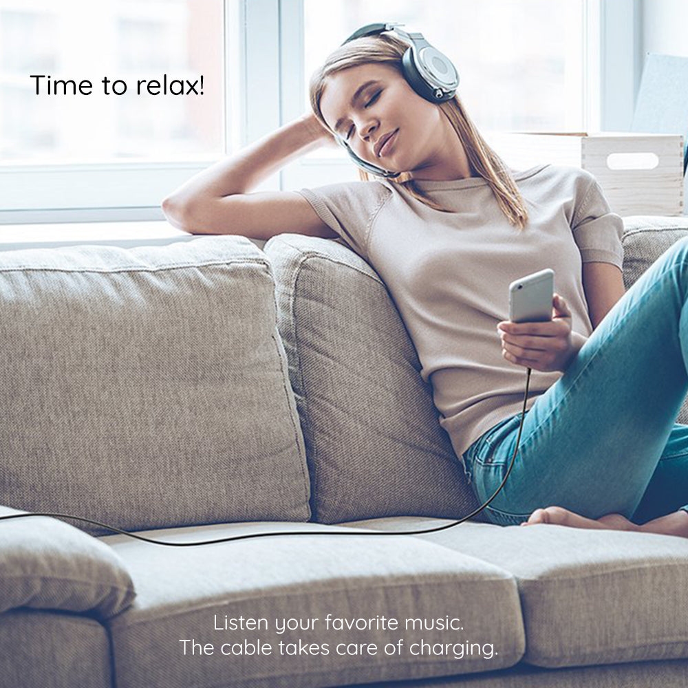 USB-C - USB-C Lito adat- és töltőkábel, 18W, 2m, Fehér