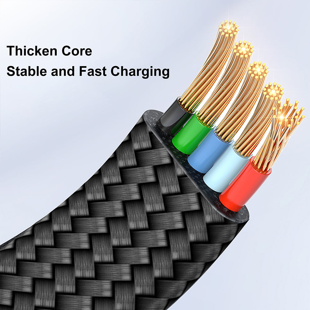 USB-C - USB-C Lito LD11CC adat- és töltőkábel, 60W, 1m, Fekete