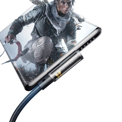 USB-C - USB-C McDodo CA-3400 Angled adat- és töltőkábel, 100W, 1.2m, Fekete