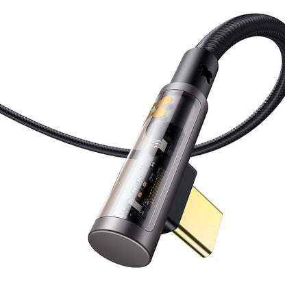 USB-C - USB-C McDodo CA-3400 Angled adat- és töltőkábel, 100W, 1.2m, Fekete