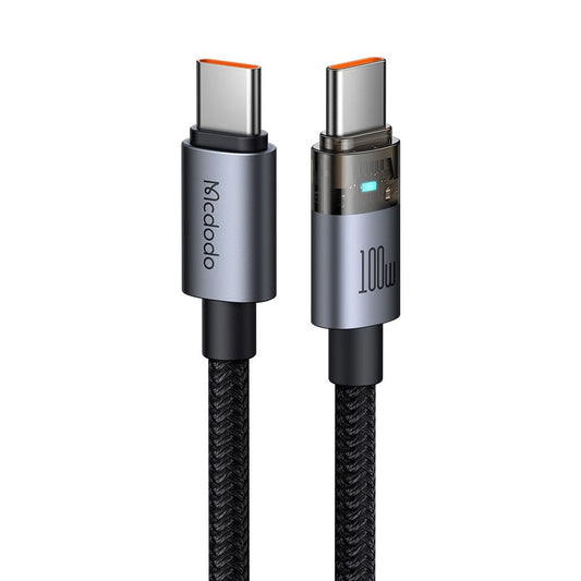 USB-C - USB-C McDodo CA-5580 adat- és töltőkábel, 100W, 1.2m, Fekete