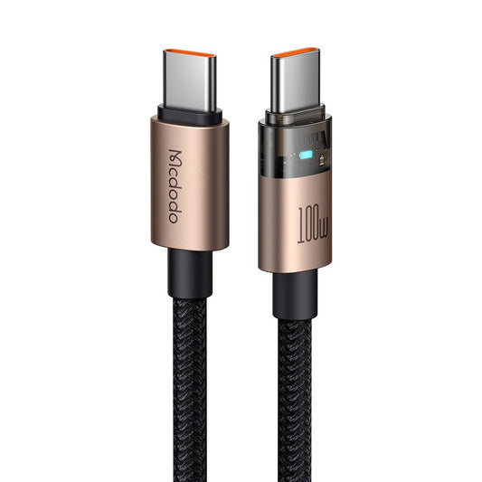 USB-C adat- és töltőkábel - USB-C McDodo CA-5581, 100W, 1,2m, Arany