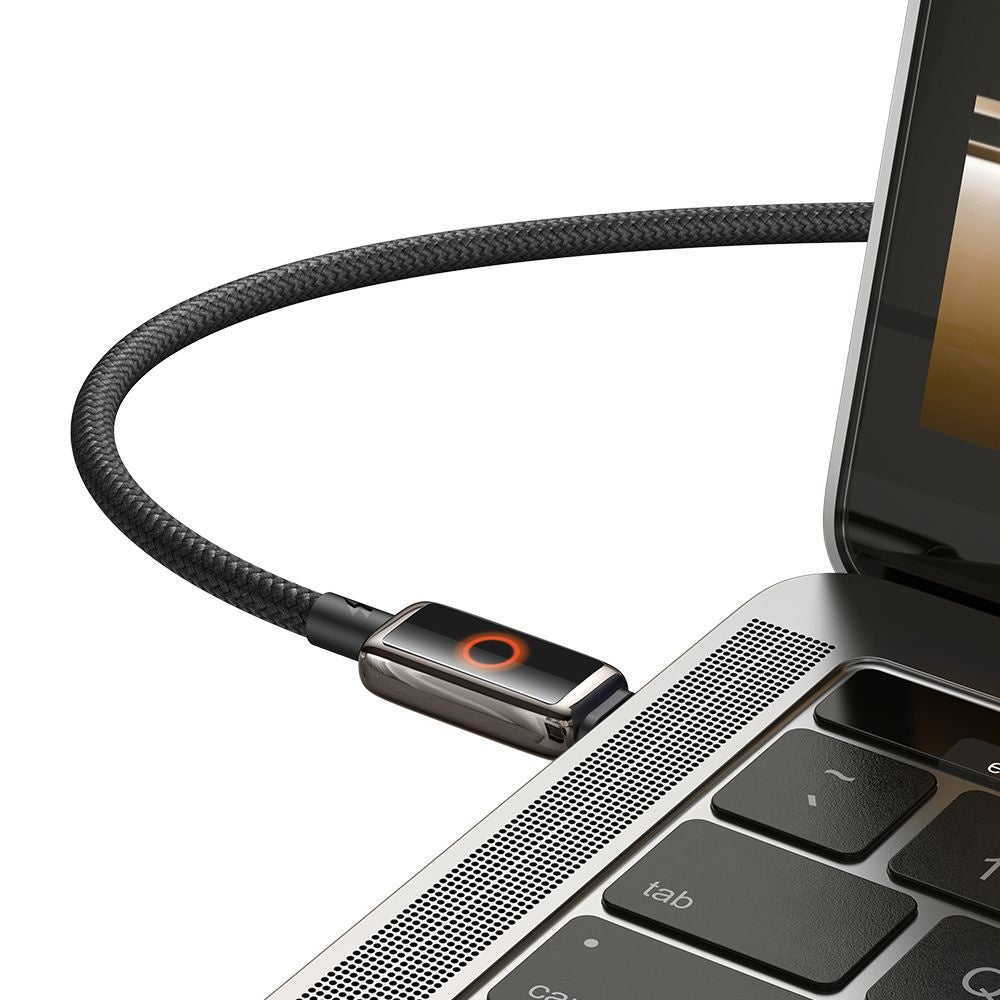 USB-C - USB-C McDodo CA-6680 Auto Power Off adat- és töltőkábel, 100W, 1.2m, Fekete