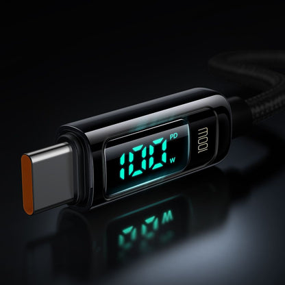 USB-C - USB-C McDodo CA-8820 Display adat- és töltőkábel, 100W, 1.2m, Fekete