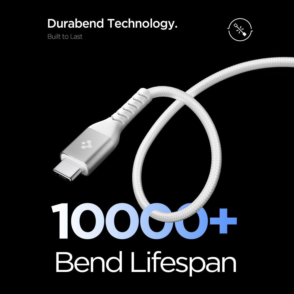 USB-C - USB-C Spigen EB10010CCA adat- és töltőkábel, 100W, 1m, Fehér ACA11102