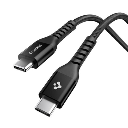 USB-C - USB-C Spigen EB10010CCA adat- és töltőkábel, 100W, 1m, Fekete ACA11103
