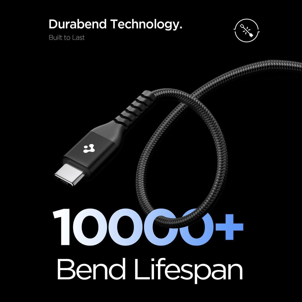 USB-C - USB-C Spigen EB10010CCA adat- és töltőkábel, 100W, 1m, Fekete ACA11103