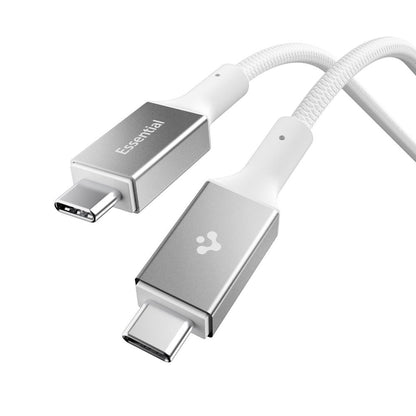 USB-C - USB-C adat- és töltőkábel Spigen EB10015CC, 100W, 1.5m, Fehér ACA10420