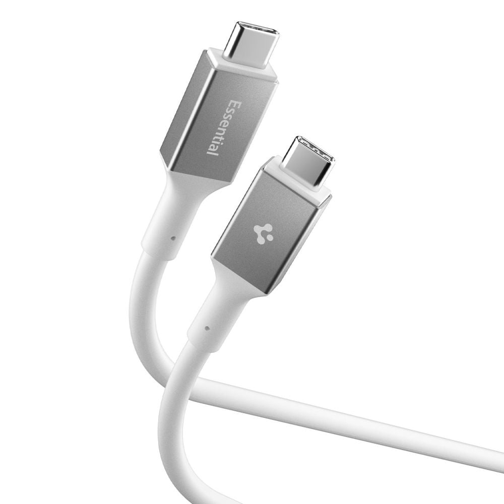 USB-C - USB-C adat- és töltőkábel Spigen EB24015CC, 240W, 1.5m, Fehér ACA10422
