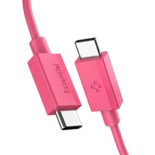 USB-C adat- és töltőkábel - USB-C Spigen EB6010CC, 60W, 1m, rózsaszín ACA10414