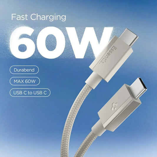 USB-C adat- és töltőkábel - USB-C Spigen EB6015CC, 60W, 1,5m, Titán szürke ACA10419