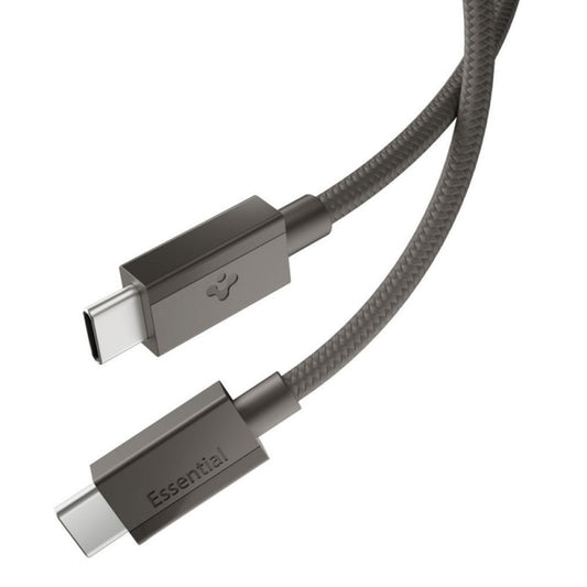 USB-C adat- és töltőkábel - USB-C Spigen EB6015CC, 60W, 1,5m, szürke ACA10418