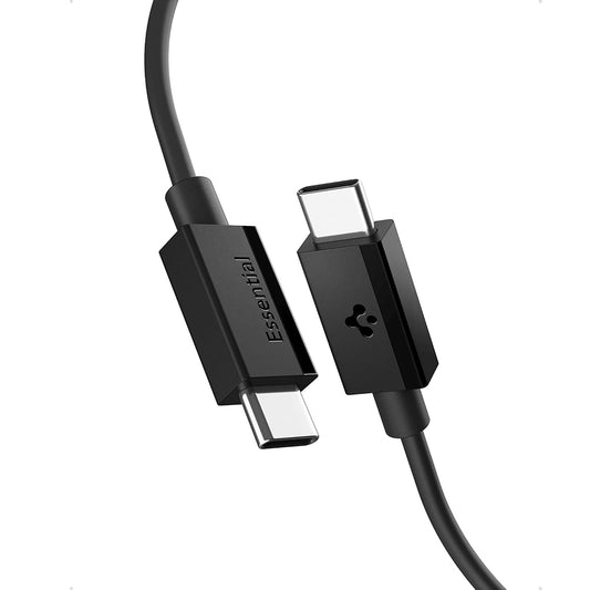 USB-C adat- és töltőkábel - USB-C Spigen EB6015CC, 60W, 1,5m, fekete ACA10417