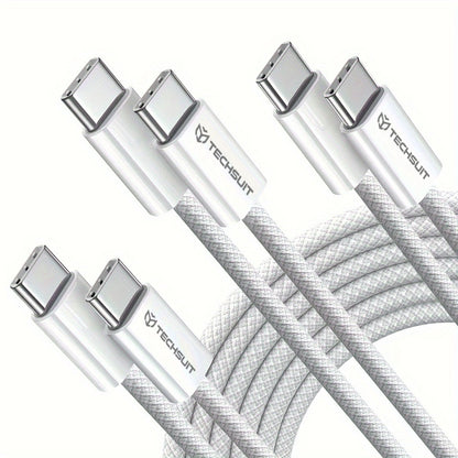 USB-C - USB-C Techsuit PCB114D adat- és töltőkábel, 60W, 1m, Rózsaszín