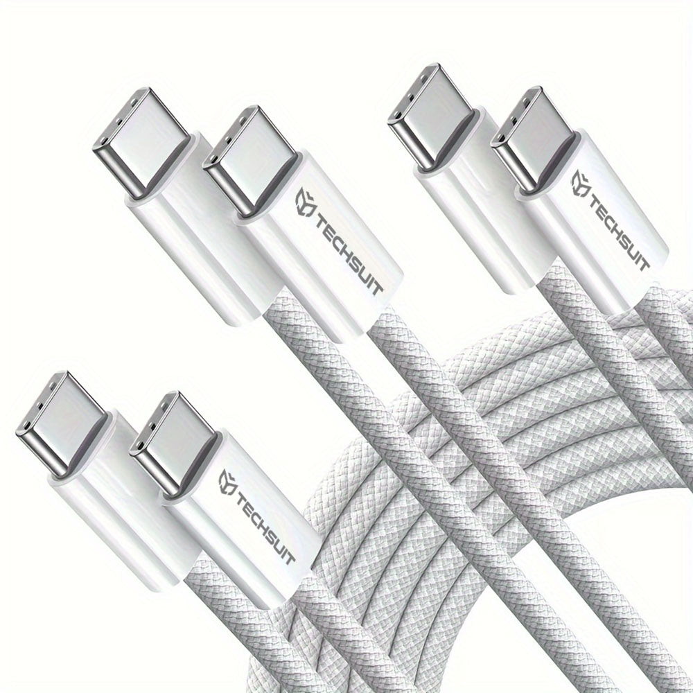 USB-C adat- és töltőkábel - USB-C Techsuit PCB114D, 60W, 1m, Zöld